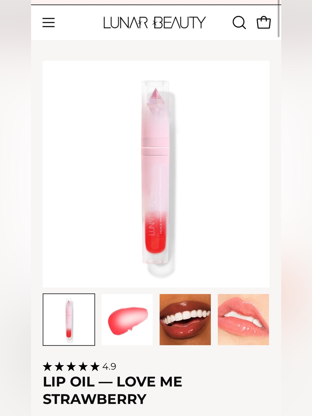 Lunar Beauty Lip Oil - love me